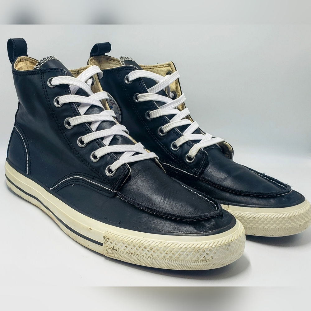 Converse Chuck 70 High Top Black Leather Unisex Sneakers “VINTAGE”